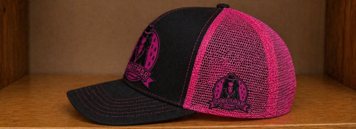 ProfitMCR Black & Hot Pink Embroidered “Boss Lady” Trucker Cap