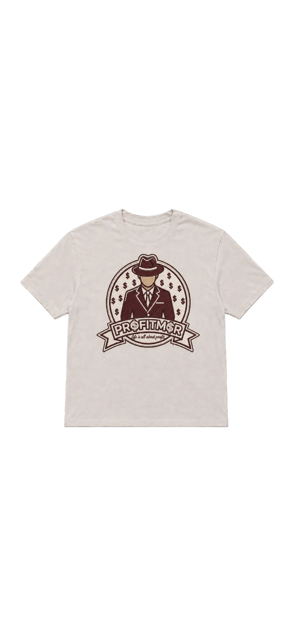 ProfitMCR Maroon Graphic Design T-Shirt