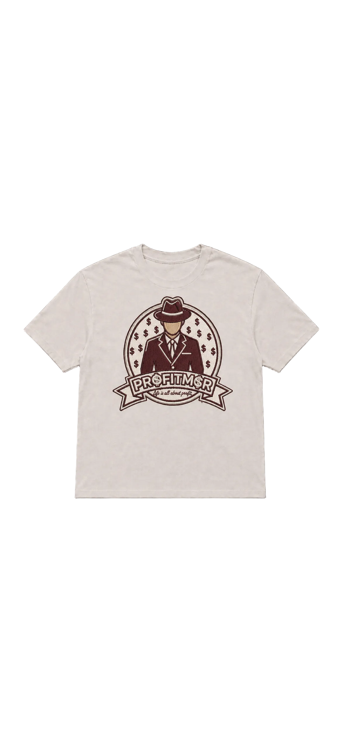ProfitMCR Maroon Graphic Design T-Shirt