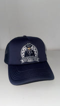 ProfitMCR Navy Blue Embroidered Trucker Cap