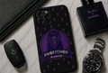 ProfitMCR Black & Royal Purple Embroidered “Boss Lady” Phone Case