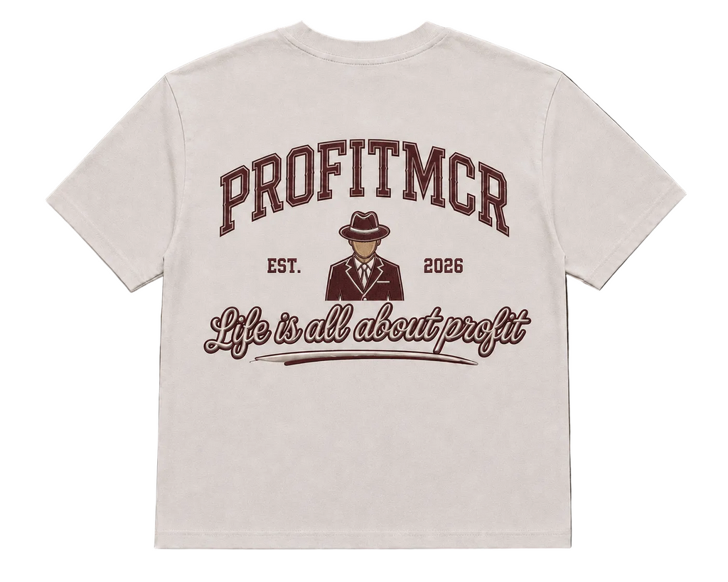 ProfitMCR Maroon Graphic Design T-Shirt