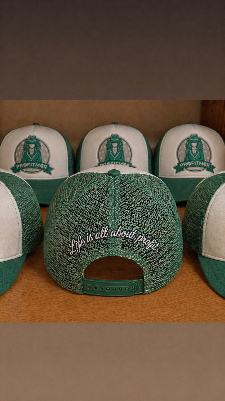 ProfitMCR Seafoam Green “Boss Lady” Embroidered Trucker Cap