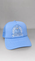 ProfitMCR Ice Blue Embroidered Trucker Cap