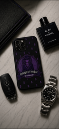 ProfitMCR Black & Royal Purple Embroidered “Boss Lady” Phone Case